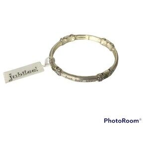 Silver Bracelet with Green Accents